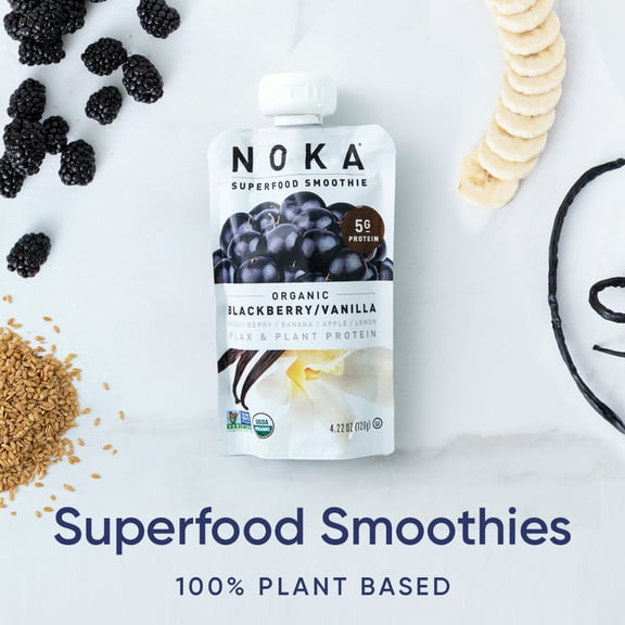 Noka Superfood Smoothie, Organic Blackberry Vanilla, 4.22 oz