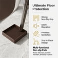 thumbnail image 4 of 2.5x2.5 inch Square Rubber Furniture Caster Cups, NOGIS Anti-Sliding Furniture Pads Bed Stopper Floor Protectors with Grip - Protect Any Flooring (Brown), 4 of 7