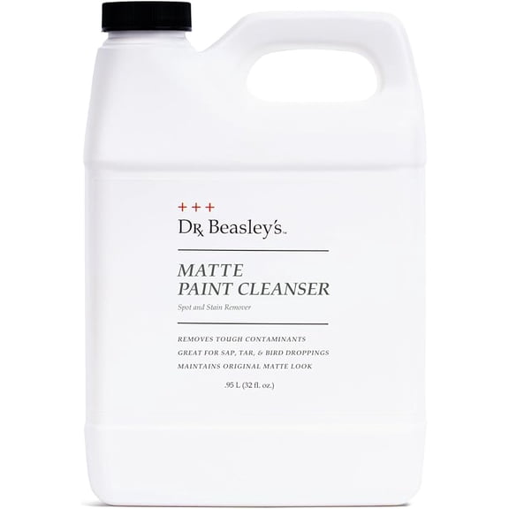 Matte Paint Cleanser - Easily Removes Grease & Heavy Dirt, Droppings, Tree Sap from Autos. Safe On All Matte Surfaces, Preserves The Look for Satin & Glossy Paint, 32 oz