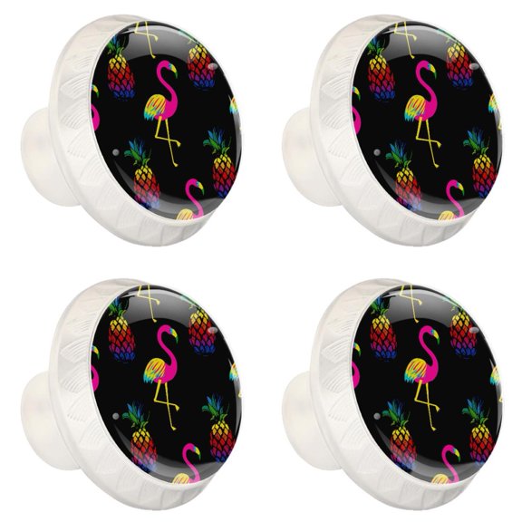 4 Pcs Pineapple Knobs for Kitchen Cabinet Cupboard Dresser Bookcase Drawer Pulls Handles Round Home Decor