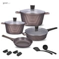 thumbnail image 2 of Batería de Cocina Antiadherente Kochstelle Basics Modern 13 Piezas Café, 2 of 8