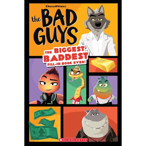 Pre-Owned Bad Guys Movie: The Biggest, Baddest Fill-In Book Ever! (Paperback) 1338745700 9781338745702
