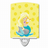 Beach Mermaid Blonde Hair Toni Ceramic Night Light-4 x 6-