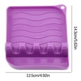 thumbnail image 2 of Multifunctional Kitchen Spoon Rest with Drainage and Pot Lid Holder,Space-Saving Organization Rack for Utensils(Purple), 2 of 3