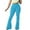 Light Blue, variant on Pants for Women Solid Color High Waist Personalized Flared Trousers Stretch Casual Sweatpants Black S