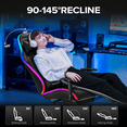 thumbnail image 3 of GTRACING RGB  Gaming Chair with LED Lights , Office Chair PU Leather with Adjustable Headrest and Lumbar Pillow, 3 of 9