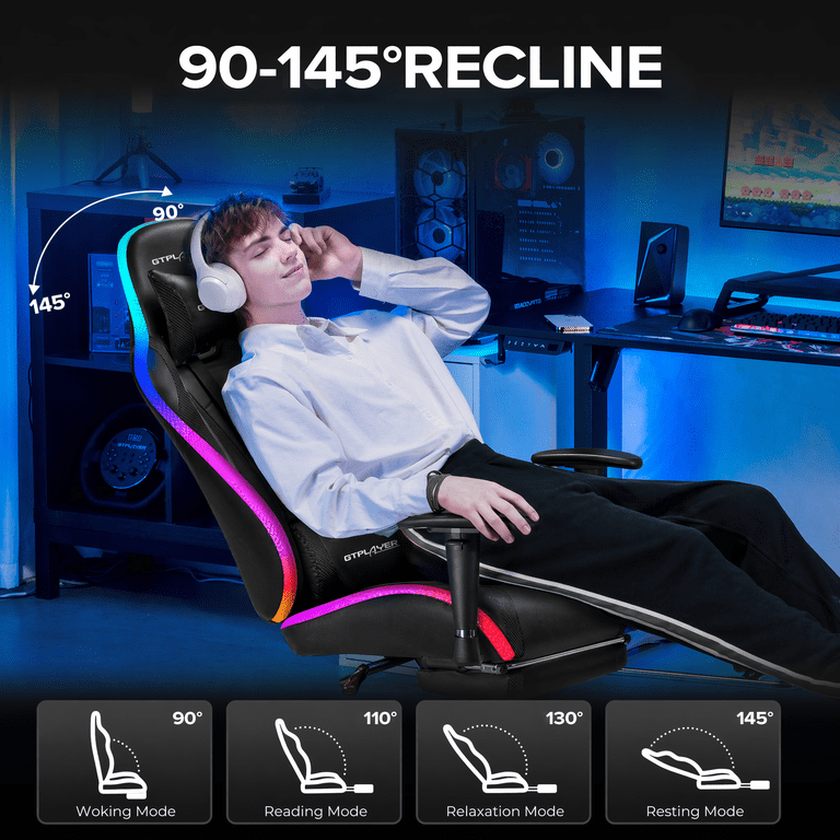 GTRACING Gaming Chair Office Chair PU Leather with Adjustable