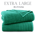 thumbnail image 2 of Casa Platino Bath Sheet 2 Pack - Soft Cotton Bath Sheet Towels, Quick Dry & Oversized Bath Sheet, Ideal for Spa Days at Home - Emerald, 2 of 7