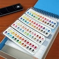 thumbnail image 6 of New York Central Watercolor Palette - 24 Empty Half Pans Boxes and Palette with 10 Watercolor Swatch Cards and 2 Swatch Card Sleeves, 6 of 7