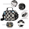 thumbnail image 3 of FORMRS Student Insulated Lunch Bag with Shoulder Strap Reusable Cooler Box for School, Blue and White Cat, 3 of 9