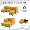 thumbnail image 2 of SOULART 113.39" Cloud Couch, Yellow Sectional Sofa, Modular 6-Seat Convertible Sectional with Chaise and Storage Ottoman for Home Apartment Office, 2 of 12