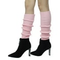 thumbnail image 5 of 2 Pairs Leg Warmers MODANU Extra Soft Stylish Fancy Winter 80s Party Dance Neon Long Legwarmers for Women, Girls and Ladies (White+Pink), 5 of 7