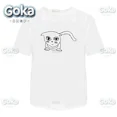 thumbnail image 1 of Camisetas con estampado de gato de alerta ropa para hombre novedad en camisetas y camisetas de algodón Camiseta estampada para mujer ropa Y2K camiseta divertida bonita, 1 of 7