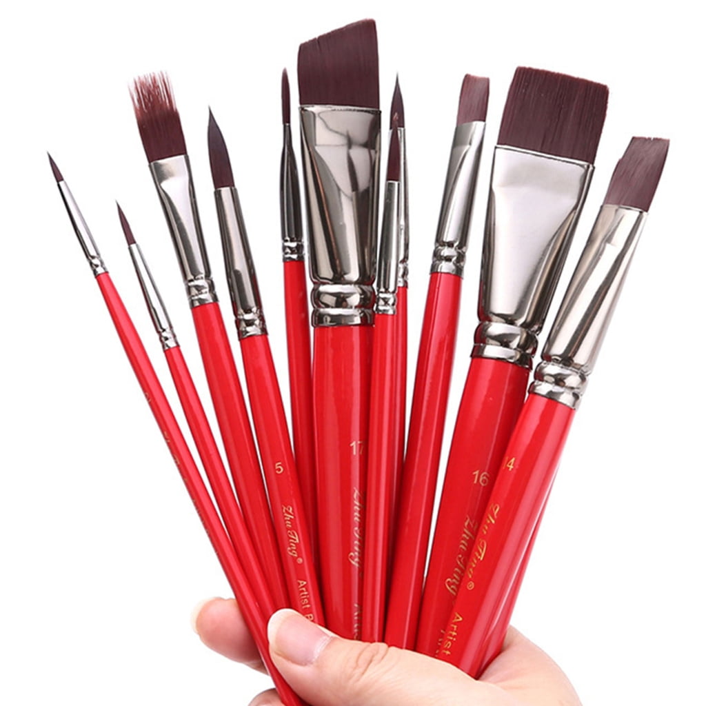 12 Pcs/Set Nylon Hair Painting Brush Face Paint Brush Human Body Paint Brush
