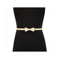 thumbnail image 5 of Extra-Skinny Waist Belt Metal Bow-knot No Buckle Thin Belt for Women Beige, 5 of 6