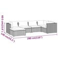 thumbnail image 4 of vidaXL 6 Piece Garden Lounge Set with Cushions Poly Rattan Brown, 4 of 5
