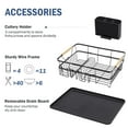 thumbnail image 4 of TOOLF Dish Drying Rack, Removable Utensil Holder, Organizer for Kitchen Counter, Black, Metal, 4 of 8