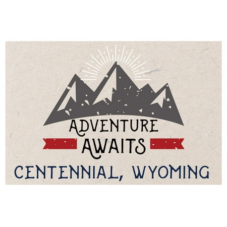 

Centennial Wyoming Souvenir 2x3 Inch Fridge Magnet Adventure Awaits Design