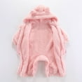 thumbnail image 4 of Baby Girls Boys Hooded Jumpsuit Bear Ear Romper Zipper Warm Outfits Winter Clothes for Toddlers Baby Girls and Boys 9-12 Months, 4 of 8