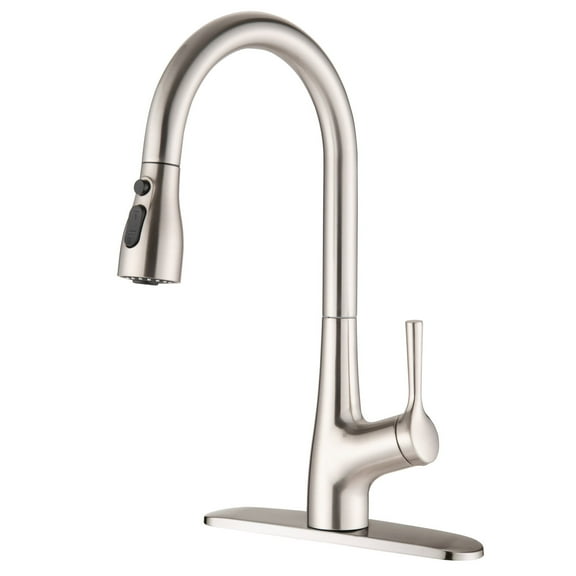 Kitchen Faucet Single Handle Pull Down Kitchen Sink Faucet Brushed Nickel,Pull Down Kitchen Faucet