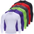 thumbnail image 2 of Tights Long-sleeved Fitness Clothes Men's Running Sports Quick-drying Compression Clothes High-elastic Top Basketball Sports Compression Clothes, 2 of 5