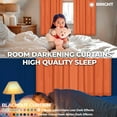 thumbnail image 3 of Bkue Nile Mills Modern, Classic Solid Semi Blackout Curtains, Set of 2, 52" x 84", Rust, 3 of 8