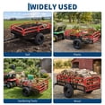 thumbnail image 5 of 1500 Lbs Heavy Duty Steel Dump Cart, 15 Cu ft Garden Utility Trailer with Removable Sides, Hand Pull or Foot Pedal Dumping for ATV UTV Lawn Mower Tractor, 5 of 8
