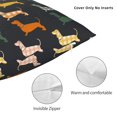 thumbnail image 3 of Pofeuu Plaid Dachshund Print Double-sided plush pillowcase Square Throw Pillow Covers Pillows Cover for Living Room Bedroom Sofa Couch Cushion Cover（No pillow core）-18"x18", 3 of 7
