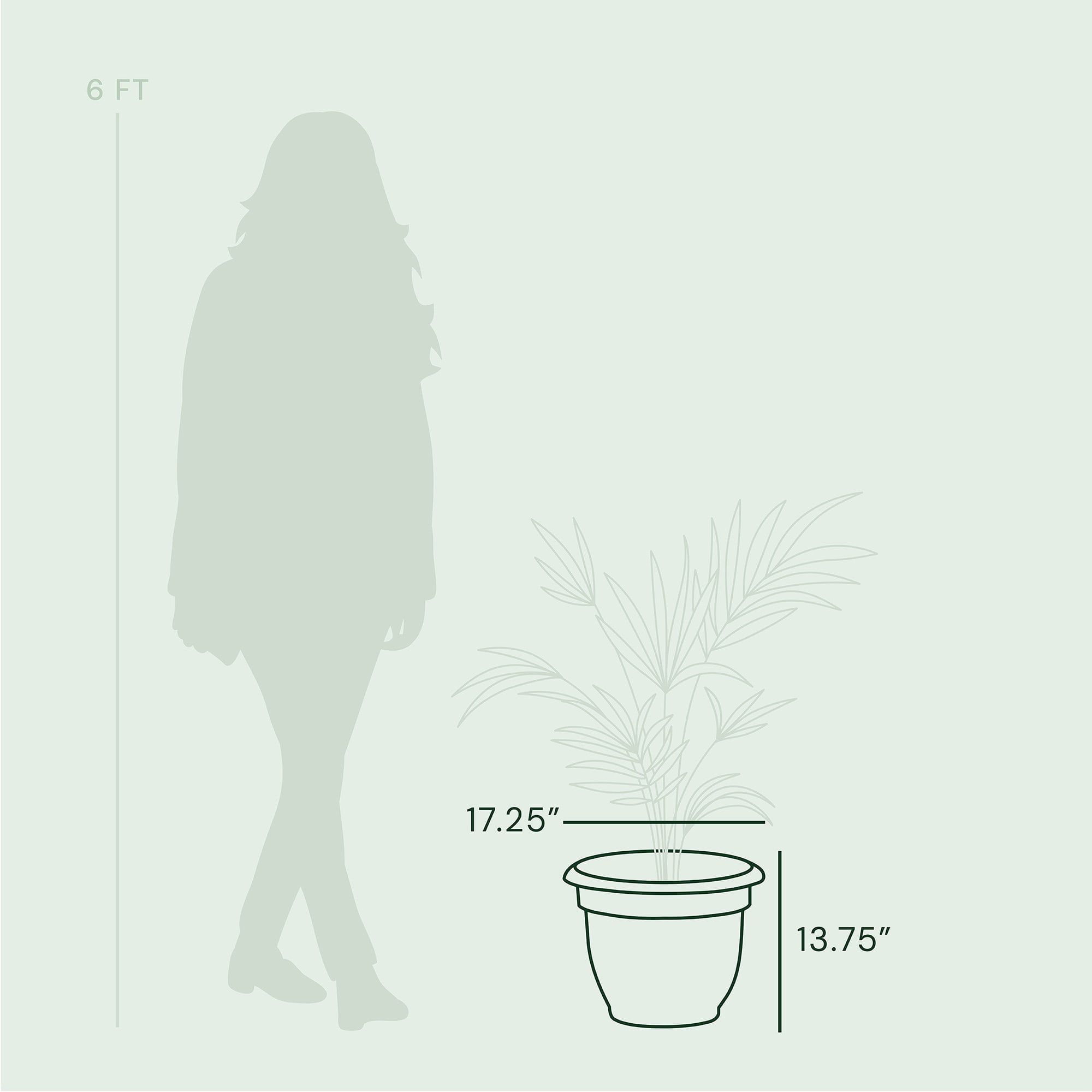 Bloem Ariana Pot Planter: 16" - Chocolate - Durable Resin Pot, For Indoor and Outdoor Use, Gardening, Self Watering Disk Included, 6 Gallon Capacity