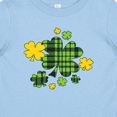 thumbnail image 4 of Inktastic St. Patrick's Day Plaid Green and Yellow Shamrocks Boys or Girls Baby T-Shirt, 4 of 5