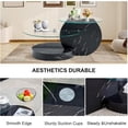 thumbnail image 5 of Glass Coffee Table 3 Tier Round Coffee Tables Tempered Clear Glass Top and Wood Table with Storage Modern Circle Coffee Table for Living Room (35.4" Black), 5 of 6