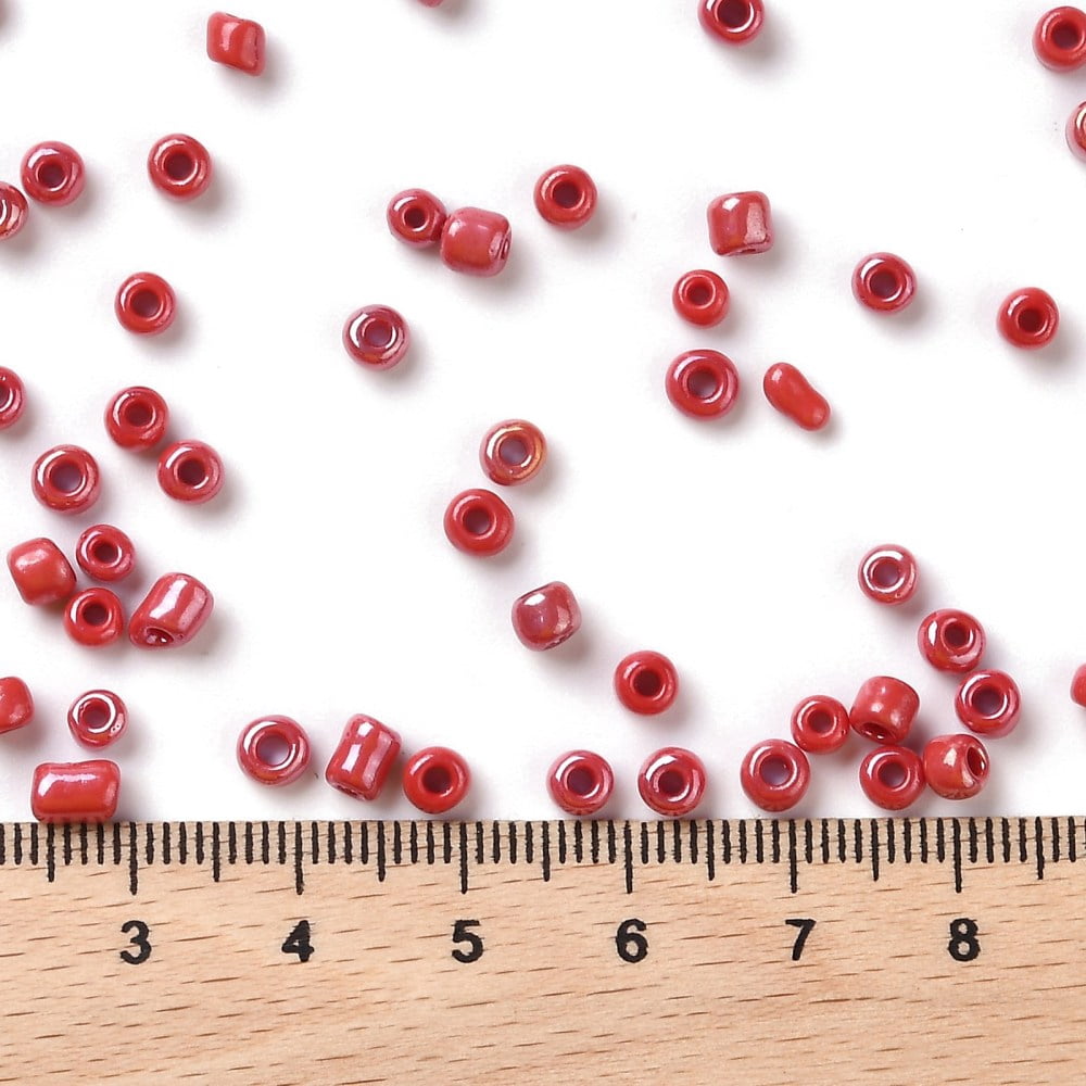 1box 375G 15 colors Glass Seed Beads Opaque colors Lustered Round Mixed color 6/0 4~5x2.5~4.5mm Hole: 1.2~1.5mm 25g/color