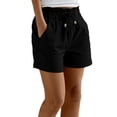 thumbnail image 2 of Casual Shorts for Women Summer Elastic High Waist Straight Leg Relaxed Fit Lightweight Beach Shorts with Pockets, 2 of 6