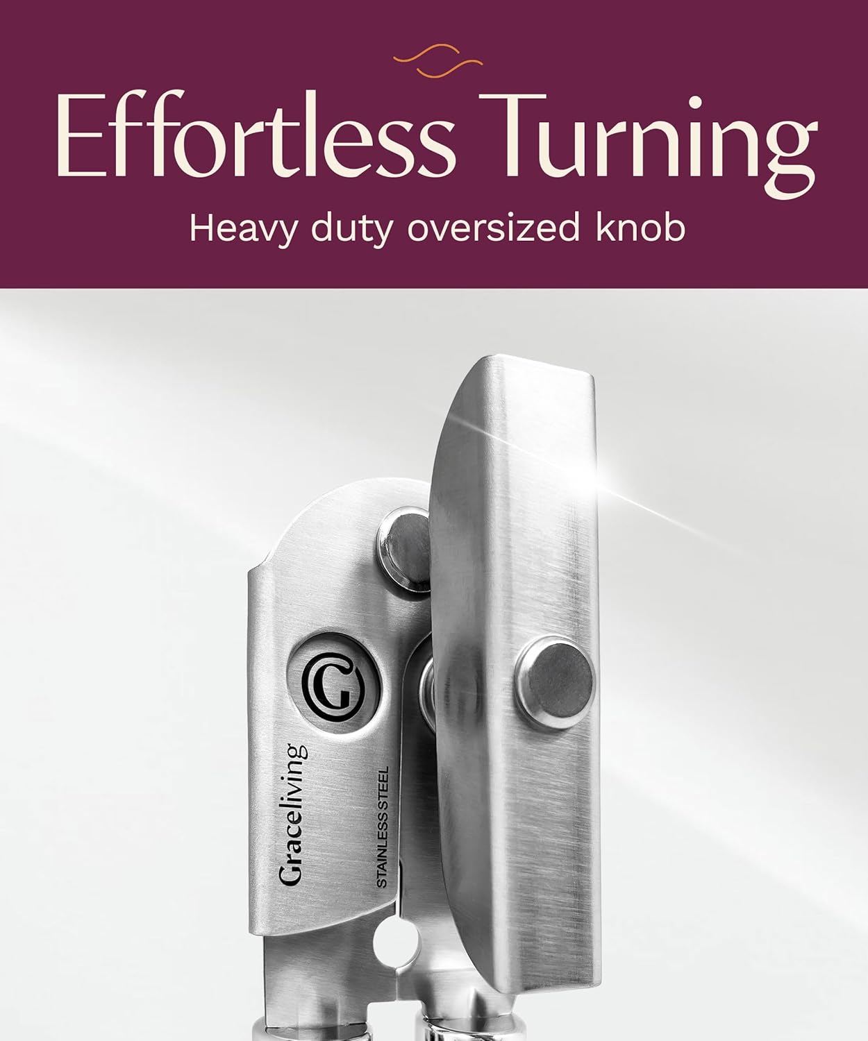 Premium Multifunction Magnetic Manual Can Opener and Bottle Opener, Heavy Duty Stainless Steel Sharp Cutting Blade and Oversized Easy Turn Knob, Soft-Touch Handle, Kitchen Use, Black