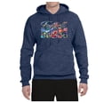 thumbnail image 2 of Wild Bobby,Colorful Football Mom Sports Unisex Graphic Hoodie Sweatshirt, Vintage Heather Navy, 3XL, 2 of 3