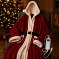 thumbnail image 6 of ZENVIVE Santa Wearable Heated Blanket, Heated Shawl Soft Flannel Warming Throw Blanket, 6 Heating Settings, Built in 2 Hour Automatic Shut Off Function, Washable Christmas Gift for Men Women Adults, 6 of 9