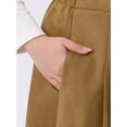 thumbnail image 5 of DARING DIVA Women's Plus A Line with Pockets Elastic Midi Skirts 1X Brown, 5 of 6
