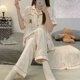 thumbnail image 3 of (Talla M) Pijama de manga corta de seda suave para mujer JM, 3 of 4