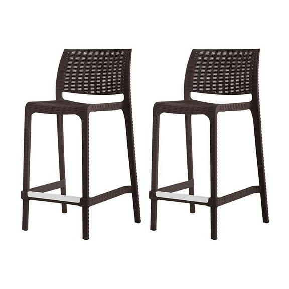 Lagoon Rue Resin Stackable Counter Stool Set of 2