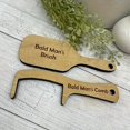 thumbnail image 3 of Dserhfy Bald Man's Comb Funny Wooden Toothless Comb Brush Bald Hair Joke White Elephant Gift Gag Gift for Bald Men, 3 of 7