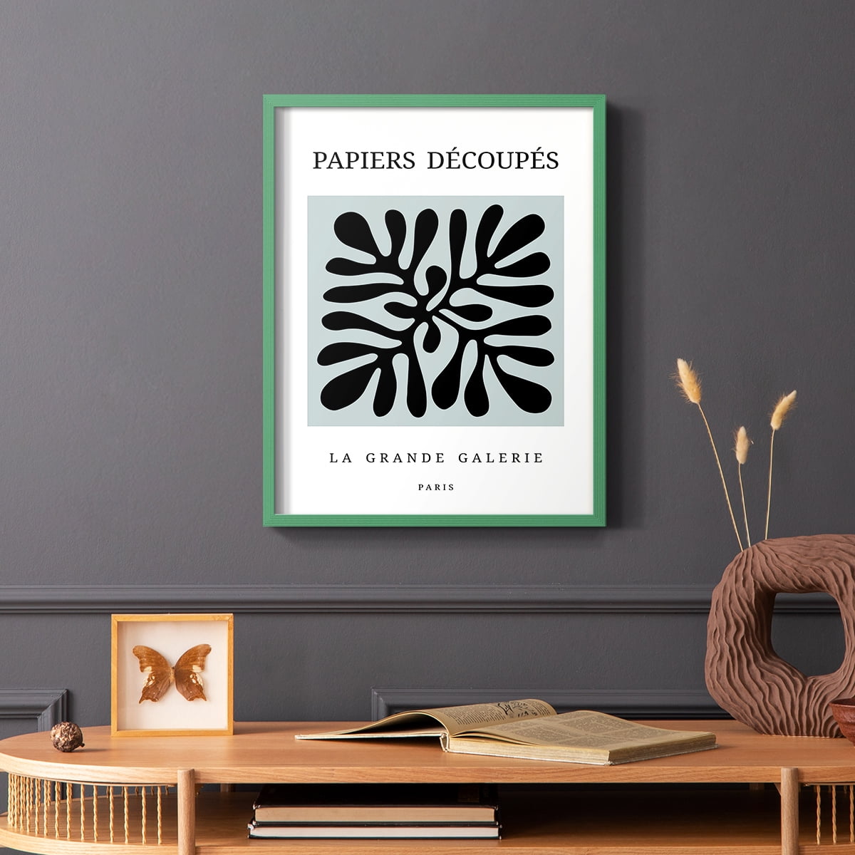 Matisse CCCXCII in Green Solid Wood 22 x 28 Framed Print