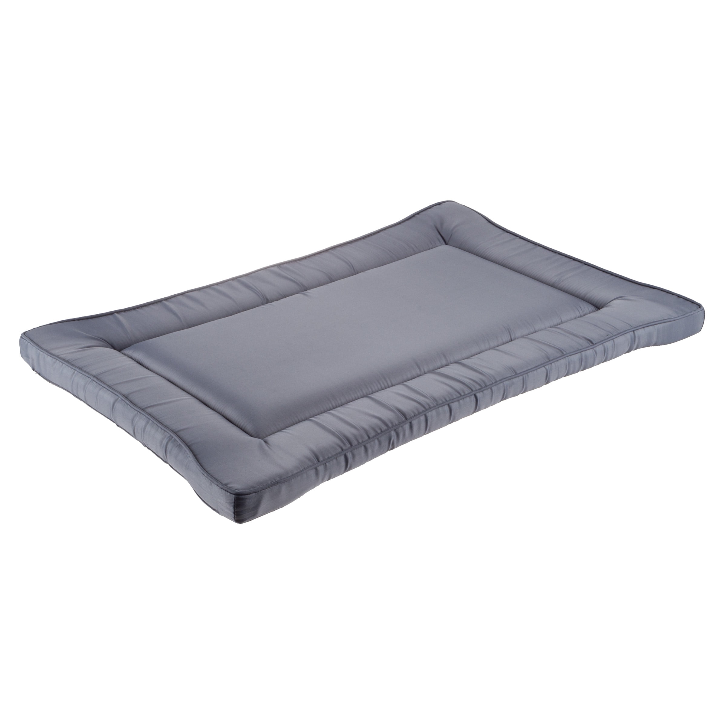 Waterproof Dog Bed - 28x18 Pet Bed with Raised Edge - Easy-To-Clean Multi-Purpose Crate Mat for Home and Car Travel by PETMAKER (Gray)