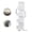 White 4th layer, variant on Hanging cloth storage box behind the door, wardrobe storage box, 4/6 large capacity pockets, bedroom and bathroom food storage