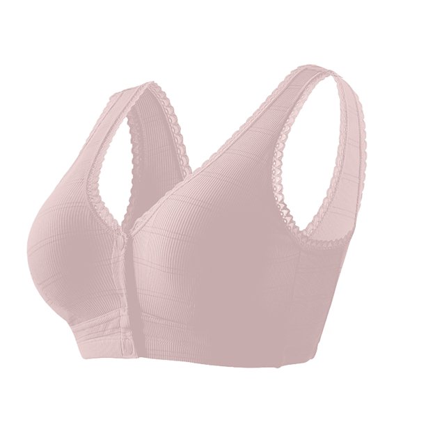 Gibobby Brasier Deportivo Para Mujer Sin anillo de para mujer, comodidad, botón frontal, sujetador de temperamento(Morado,48/110)