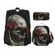 thumbnail image 1 of Easygdp Realistic Rose Skull Mochila para Niños y Niñas con Set de Caja de Almuerzo y Estuche para Lápices 3 en 1, Mochila Escolar Estampada para Adolescentes, 1 of 7