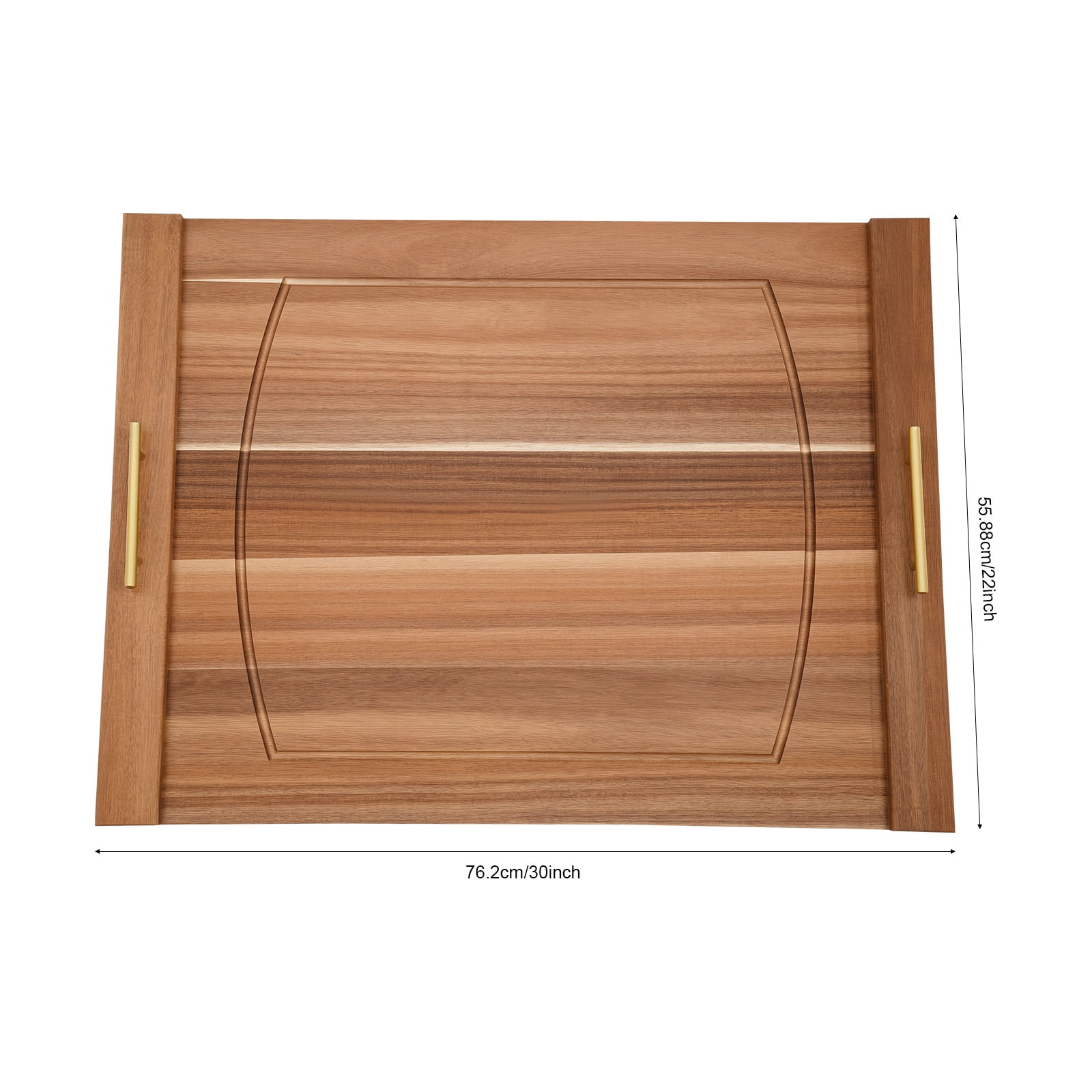 Peakora Wood Stove Top Cover Multifunctional Noodle Board Stove Cover with Built-In Handles 30*22in Cooktop Cover for Home Kitchens, Restaurants Log Color