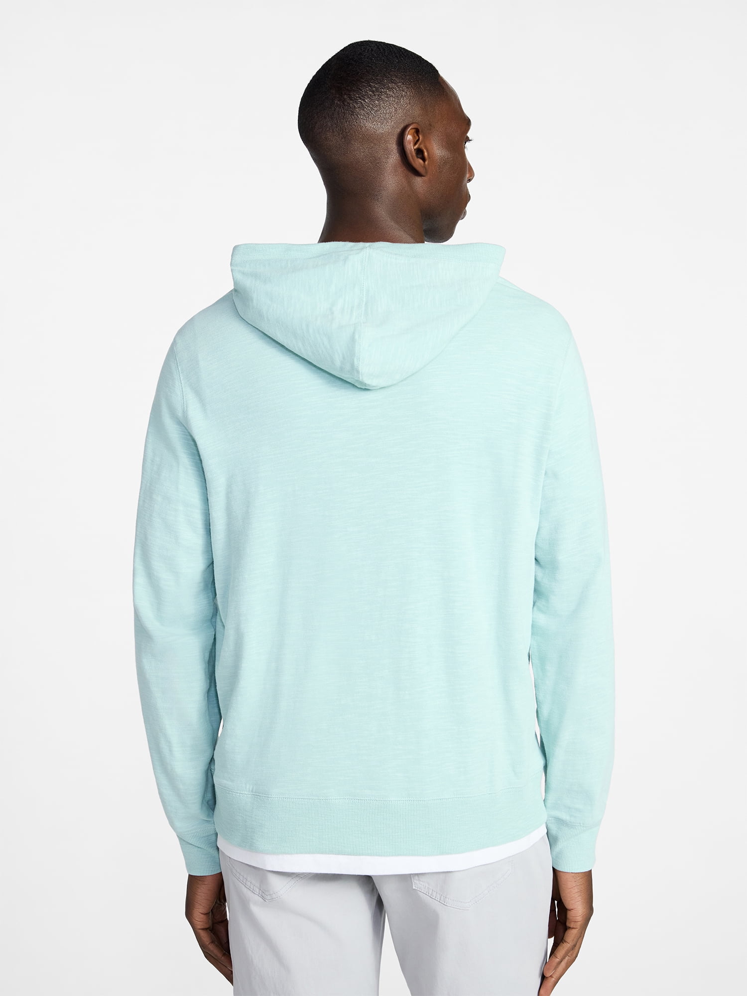 George Men's and Big Men's Slub Hoodie with Long Sleeves, Size S-3XL