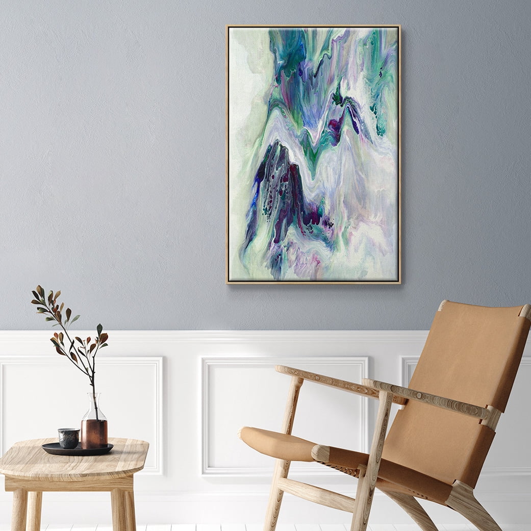 Wild River Framed Premium Gallery Wrapped Canvas - Ready to Hang - 27 x 41 - Natural Wood Floating Frame