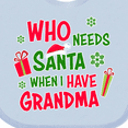 thumbnail image 4 of Inktastic Who Needs Santa when I Have Grandma Boys or Girls Baby Bib, 4 of 4