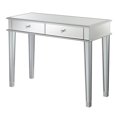 thumbnail image 2 of Table de Bureau/console de Luxe à Deux Tiroirs Gold Coast en Verre Miroir, 2 of 10